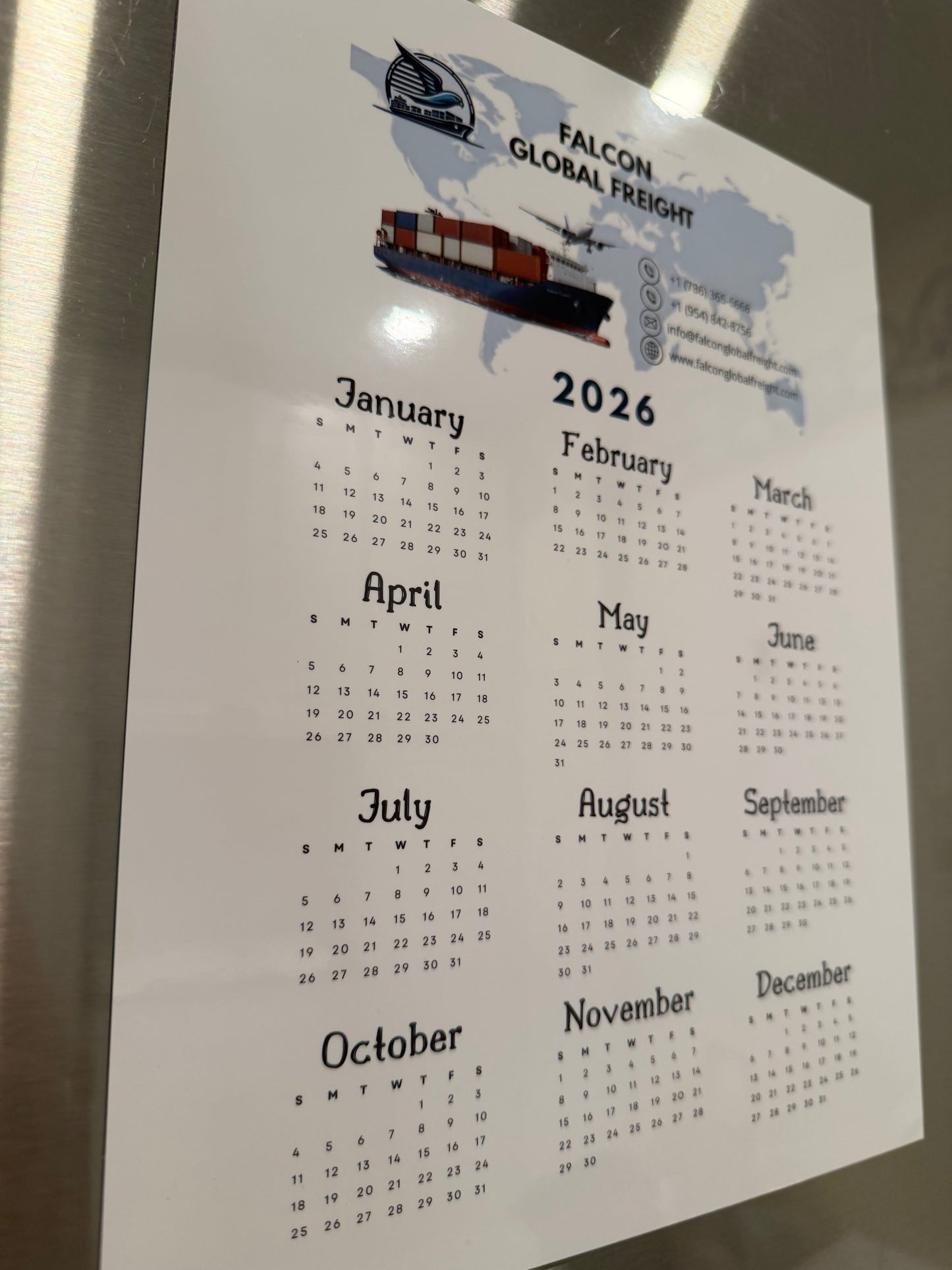 Magnetic Calendar Full Size