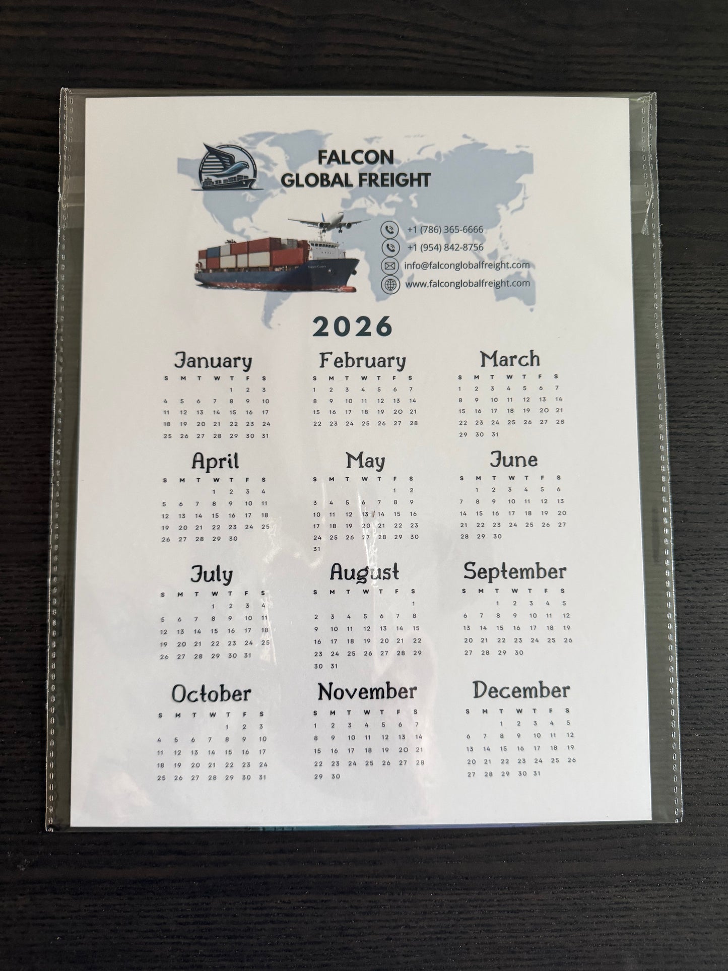 Magnetic Calendar Full Size