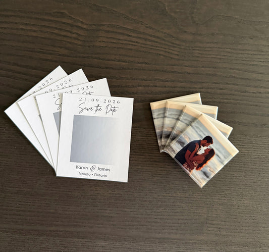 Magnetic Photo Magnet Keepsake with Custom Message Card