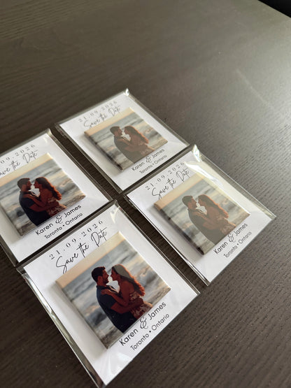 Magnetic Photo Magnet Keepsake with Custom Message Card