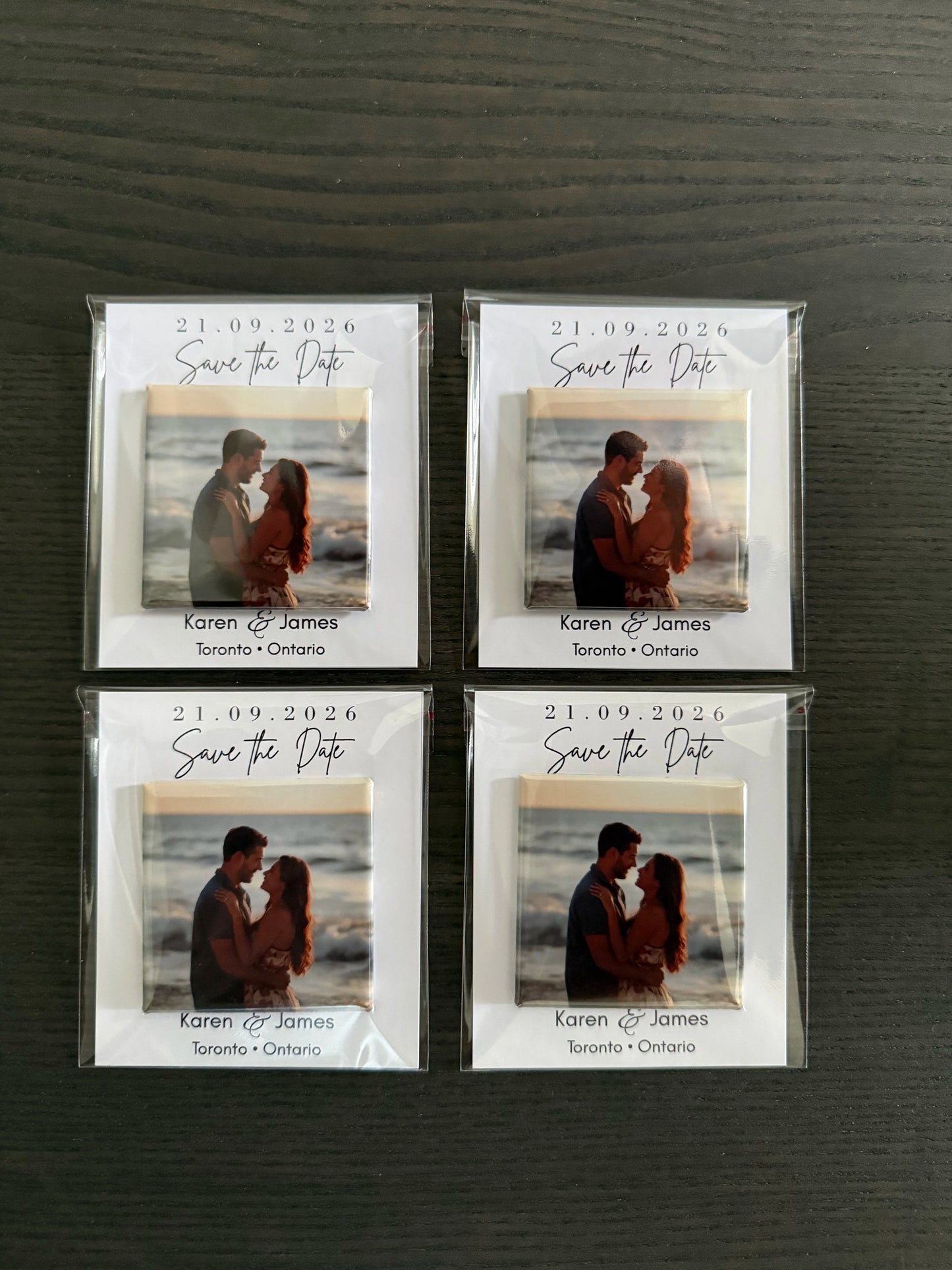 Magnetic Photo Magnet Keepsake with Custom Message Card