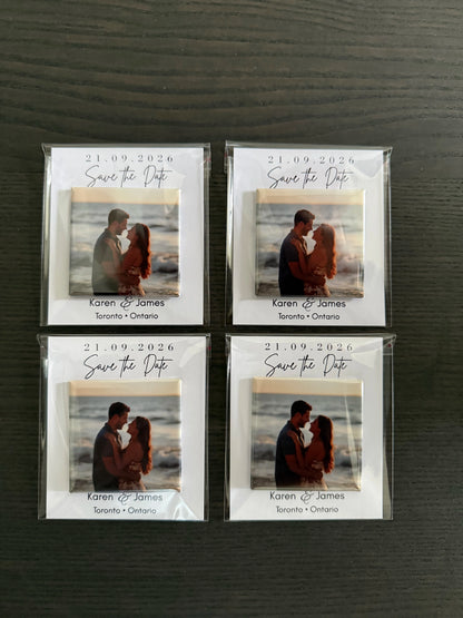 Magnetic Photo Magnet Keepsake with Custom Message Card