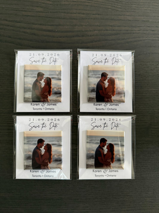 Magnetic Photo Magnet Keepsake with Custom Message Card