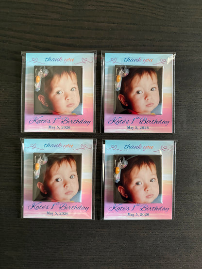 Magnetic Photo Magnet Keepsake with Custom Message Card