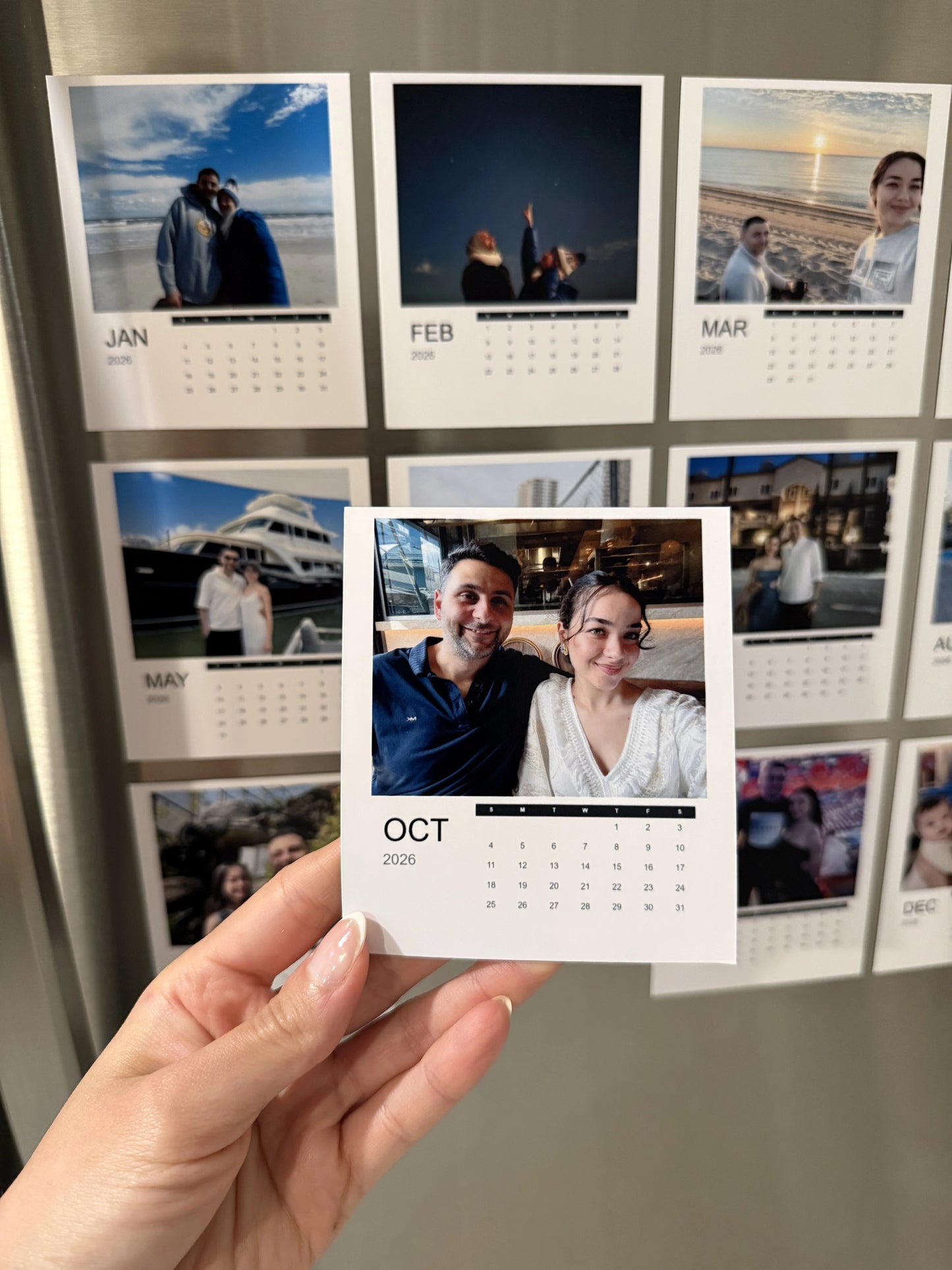 Magnetic Monthly Calendar Set – 12 Pieces